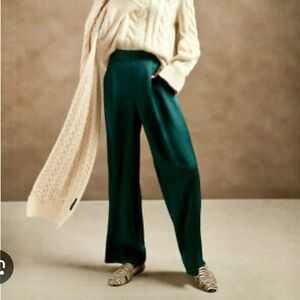 BR satin wide leg pants size XS